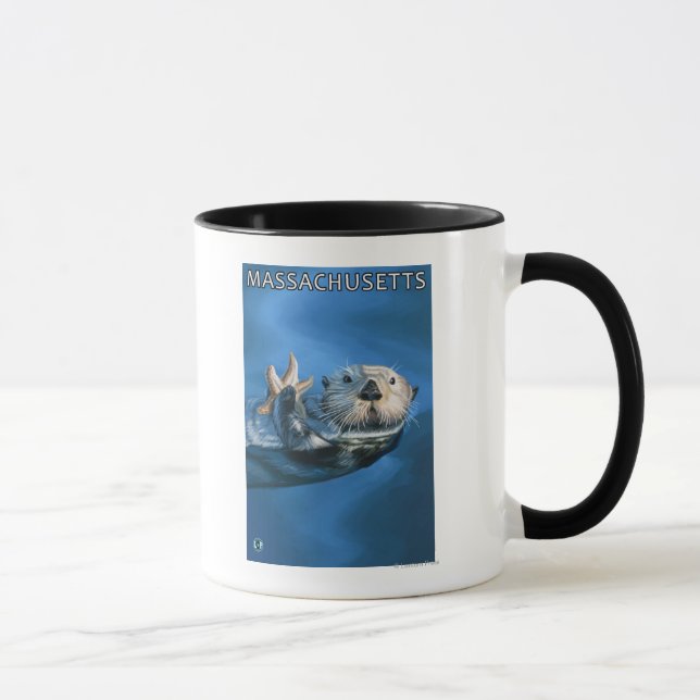 MassachusettsSea Otter Scene Mug (Right)