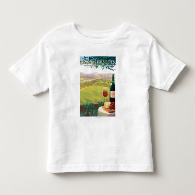MassachusettsWine Country Scene Toddler T-Shirt (Front)