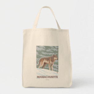 MassachusettsWolf Scene Tote Bag