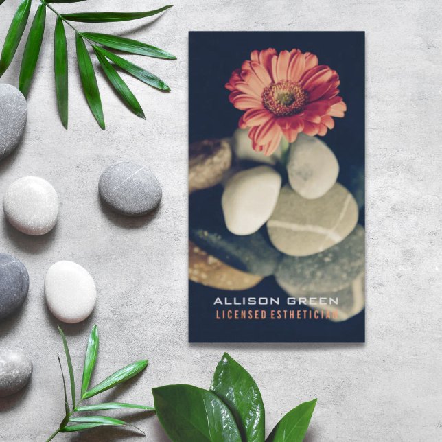 Massage Aromatherapy Beauty Salon Aesthetician  Business Card (Massage Aromatherapy Salon E S T H E T I C I A N Business Card)