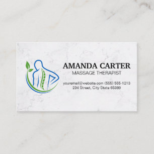 Massage Back Diagram Logo Business Card
