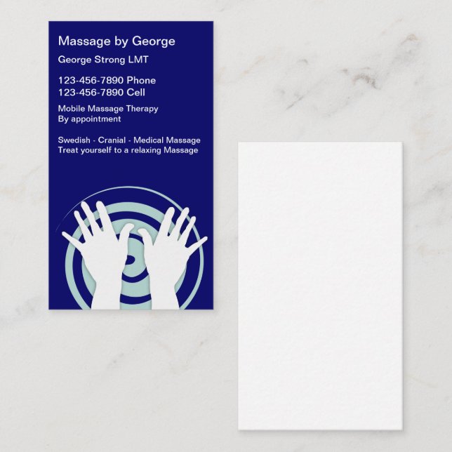 Massage Business Cards (Front/Back)