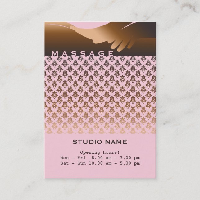 Massage - Business- / Schedule Card (Front)