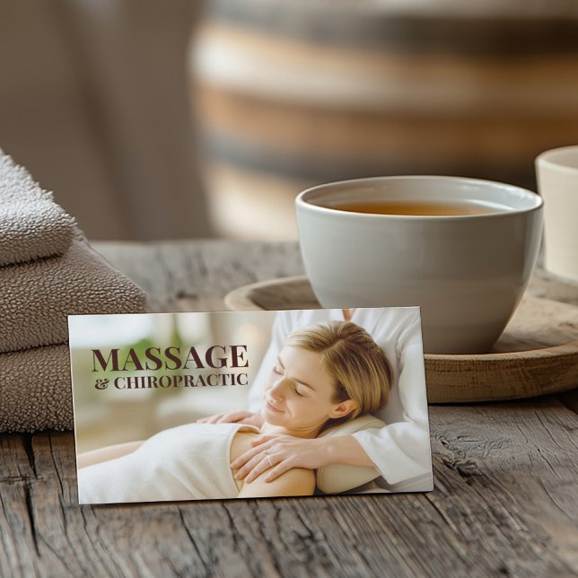 Massage Chiropractic Body & Soul Therapy Salon Business Card (Perfect for business)