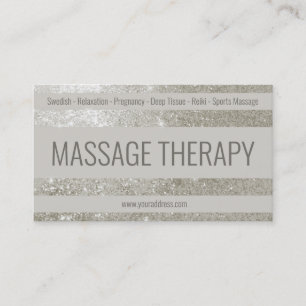 Massage Chiropractic Deep Tissue Reiki Spa Centre Business Card