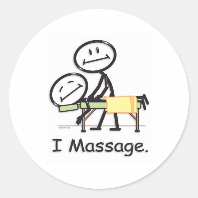 Massage Classic Round Sticker (Front)