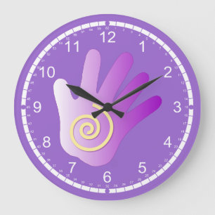 Massage Energy Hand Large Clock