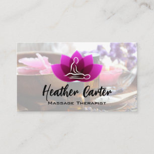 Massage Logo   Spa Oils Salts Business Card