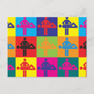 Massage Pop Art Postcard