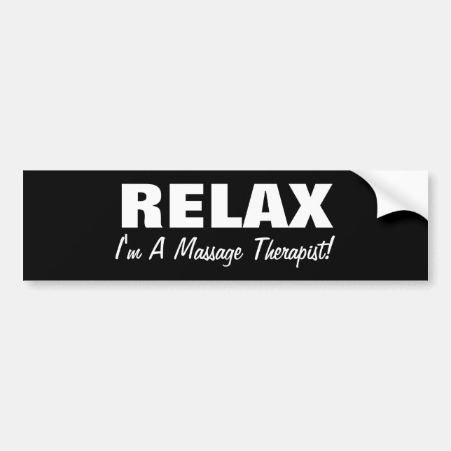 Massage Relax (customisable) Bumper Sticker (Front)
