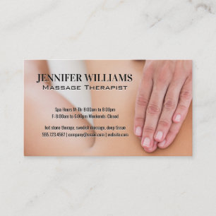 Massage Session   Hands Massaging Business Card