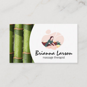 Massage Spa   Bamboo Business Card