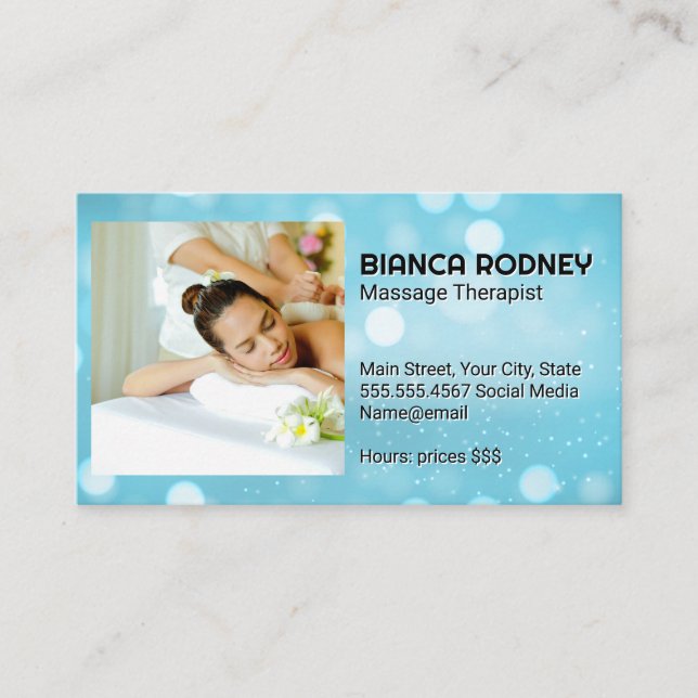 Massage Spa | Relaxation Service Business Card (Front)