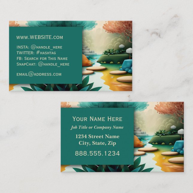 Massage Spa Salon Nails Professional Executive Business Card (Front/Back)