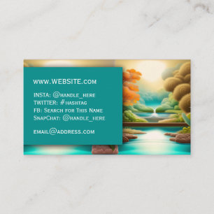 Massage Spa Salon Wellness Professional Executive Business Card
