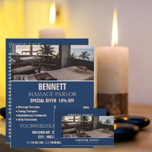 Massage Tables, Massage Therapy, Massage Parlor Flyer