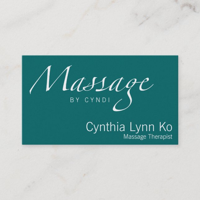 Massage Text Business Card (Front)
