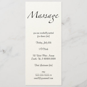 Massage Text Invitation