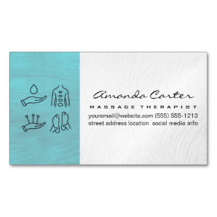 Massage Therapist   Acupuncture Holistic Medicine Magnetic Business Card