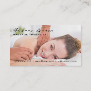 Massage Therapist Back Massage Business Card