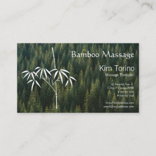 Massage Therapist Bamboo Forest Appointment Business Card