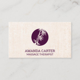 Massage Therapist   Bamboo Icon Business Card