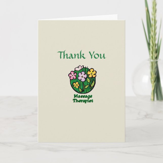 Massage Therapist BL Thank You Card (Front)