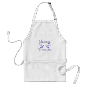 Massage Therapist: Blue Hand Prints Standard Apron