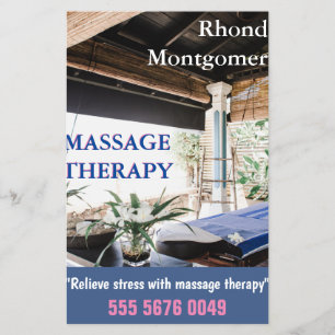 Massage Therapist Business Advertising Flyer