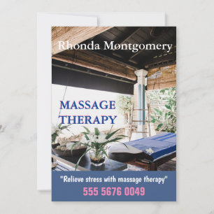 Massage Therapist Business Advertising Flyer Invitation