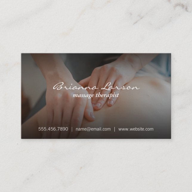 Massage Therapist Business Card (Front)