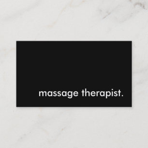 massage therapist. business card