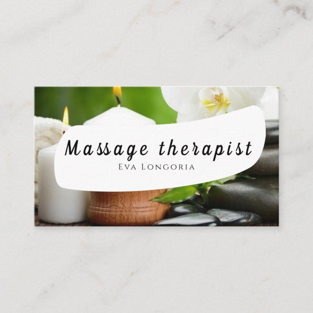 Massage therapist Business Card (Front)