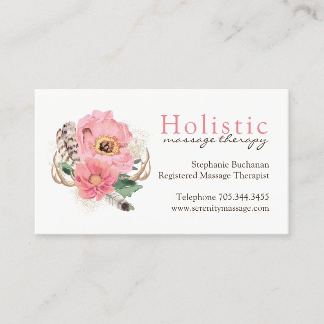 Massage Therapist Business Cards (Front)