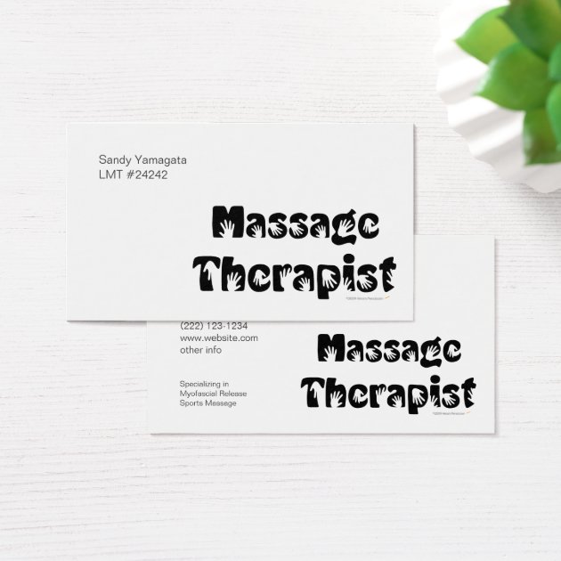 Massage Therapy Business Card Templates