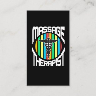 Massage Therapist Caduceus - Physical Therapist Business Card