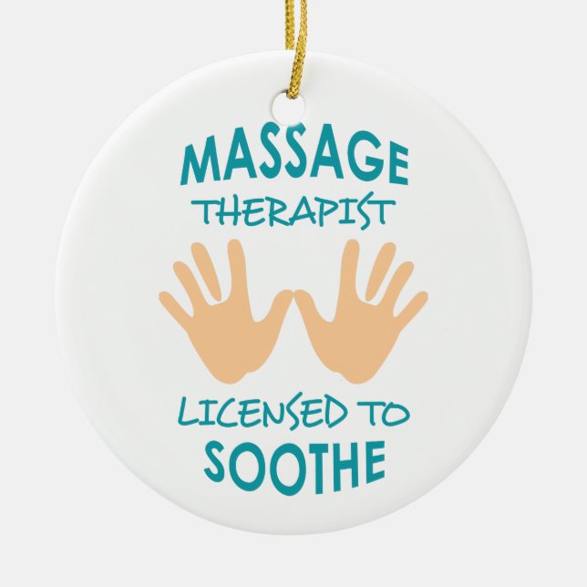 Massage Therapist Ceramic Ornament (Front)