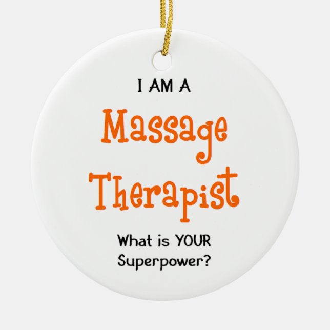 massage therapist ceramic ornament (Front)