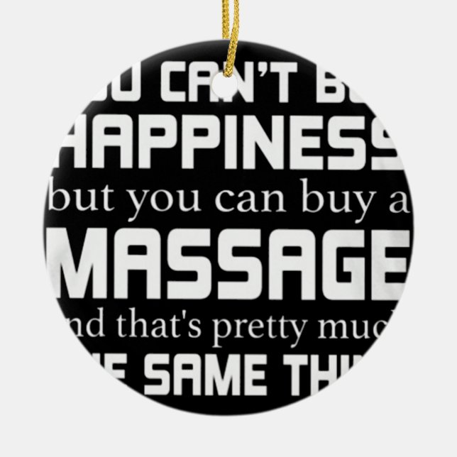 Massage Therapist Ceramic Ornament (Front)