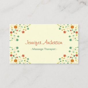 Massage Therapist - Chic Nature Stylish Business Card