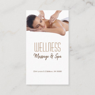 Massage Therapist, Clinic, Wellness Business Card