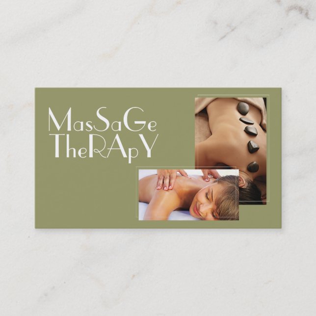 Massage Therapist  Clinic Wellness Health Business Card (Front)