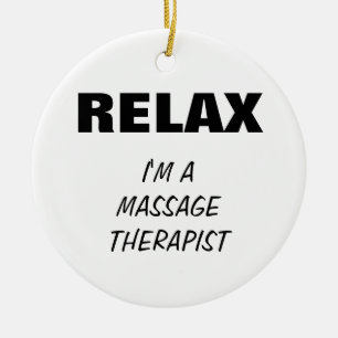 Massage Therapist (customisable) Ceramic Tree Decoration