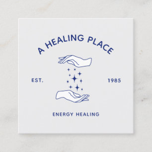 Massage Therapist Energy Hands Square Business Card