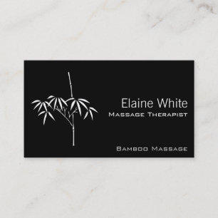 Massage Therapist Garden Bamboo Business Card