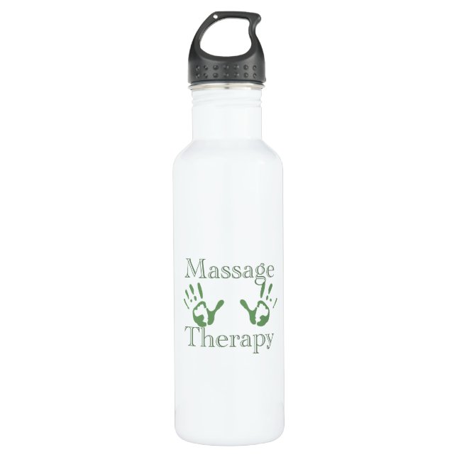 Massage Therapist Hand Prints 710 Ml Water Bottle (Front)