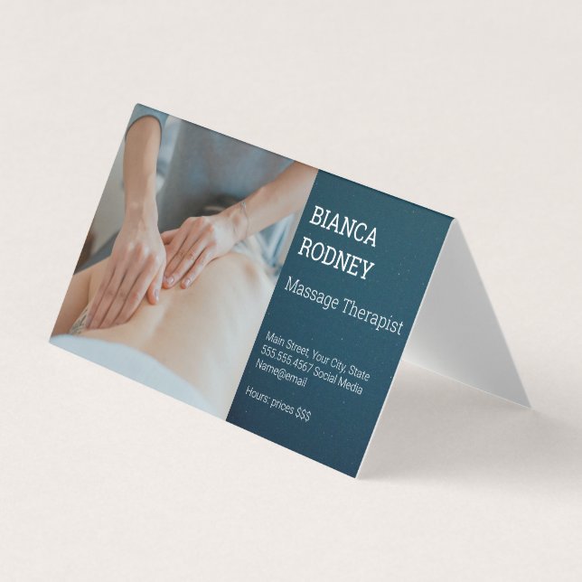 Massage Therapist | Health and Wellness Business Card (Front)