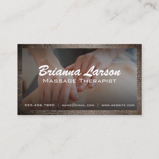 Massage Therapist | Health Wellness Business Card (Front)