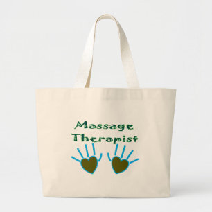 Massage Therapist Heart Hands Gifts Large Tote Bag