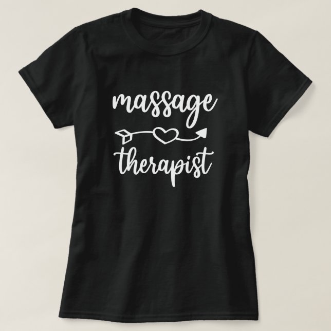 Massage Therapist Heart T-Shirt (Design Front)